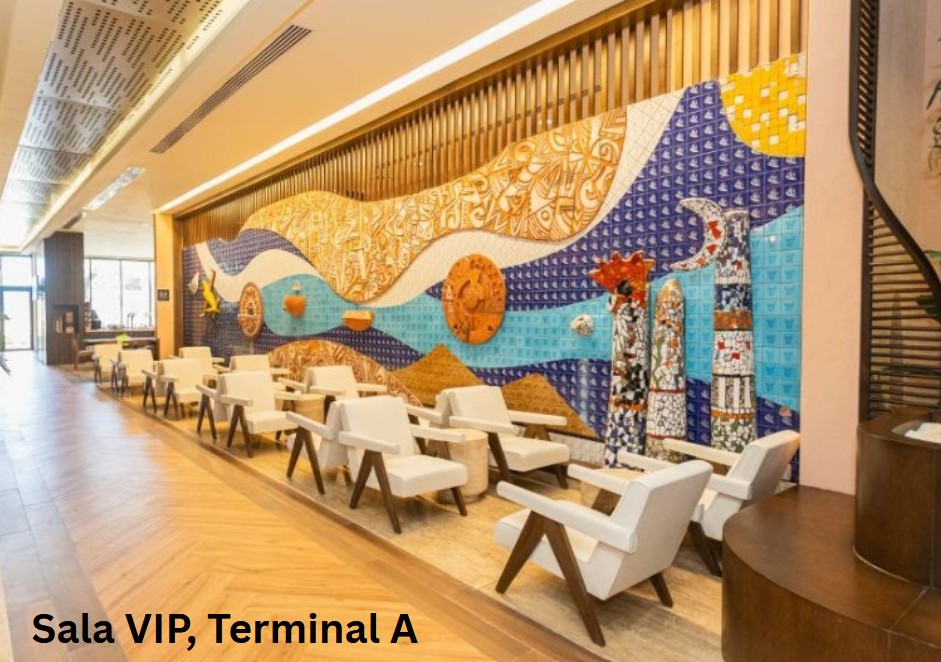 VIP Lounge Punta Cana Terminal A - Moderne Lounge mit bequemen Sesseln und Barbereich